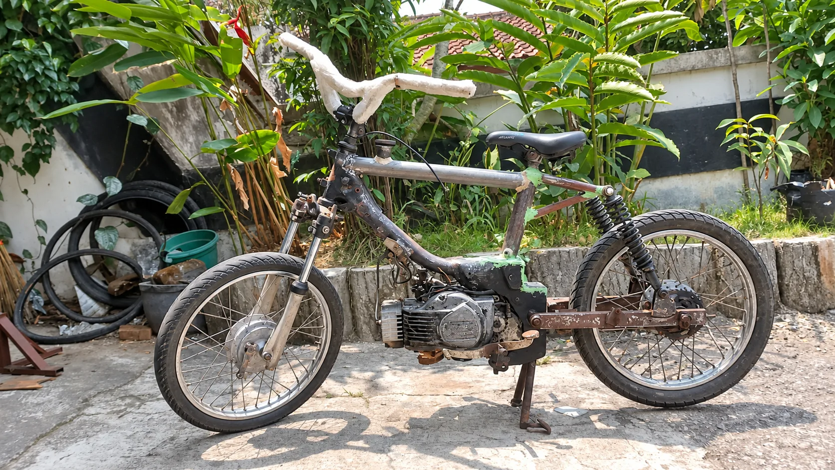 BMX Cub — Proses Pengerjaan. Tahap pembentukan dan penyesuaian kendaraan.