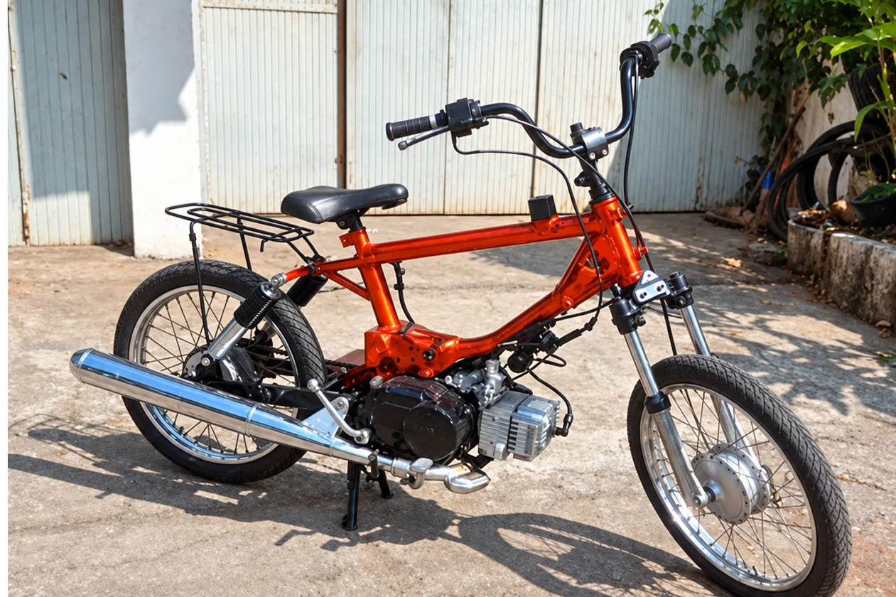 BMX Cub — Hasil Akhir. Dokumentasi hasil akhir dari sudut berbeda.